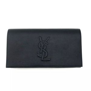 Yves Saint Laurent Dark Blue Leather Belle De Jour Clutch